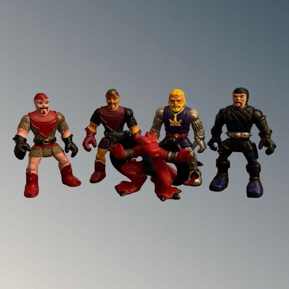 Imaginext 2001 King Arthur King Braveheart Battle Knight Figures Red Dragon 2.5” - Picture 5 of 5